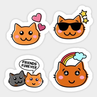 Cat 4 pk Stickers Collection Sticker